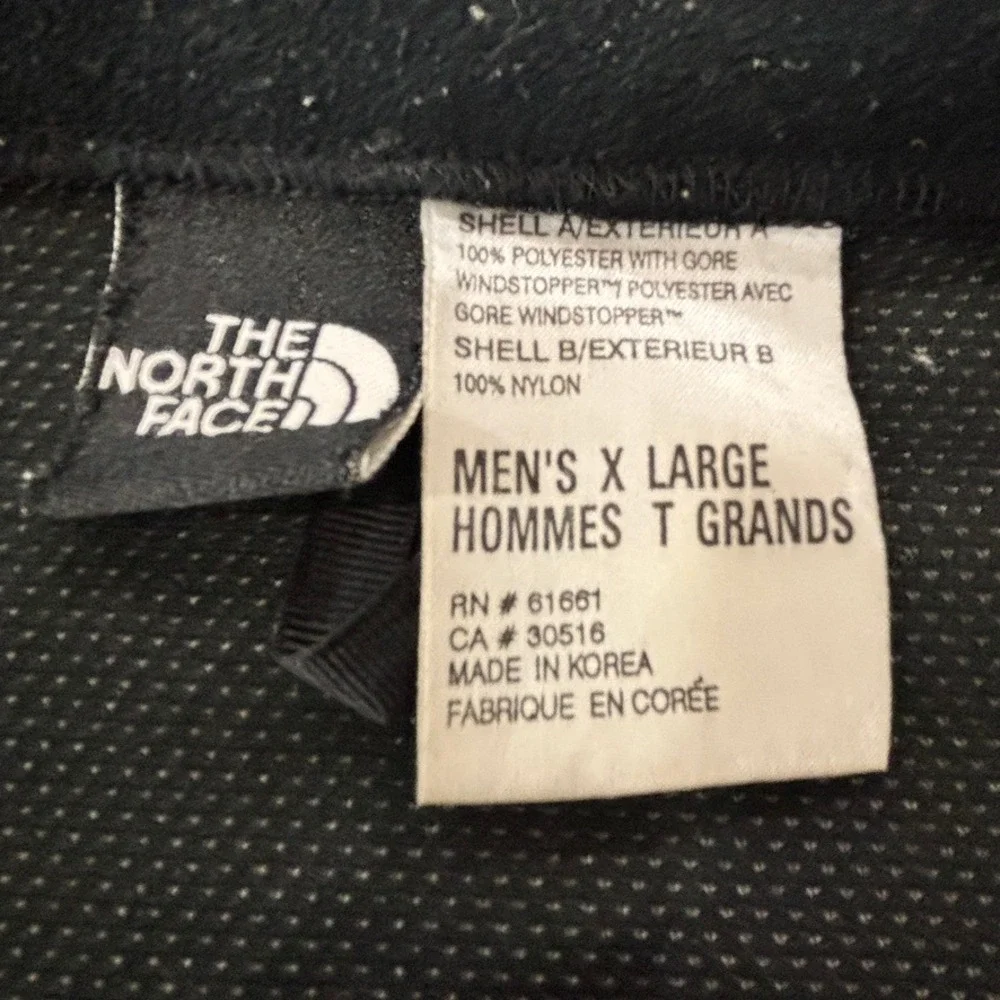 Vintage The North Face Gore Windstopper Fleece Jacket Full Zip Black‎ Men's, XL